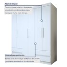 Guarda-roupa Casal 6 Portas 4 Gavetas Zeus Branco