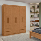 Guarda Roupa Casal 6 Portas 4 Gavetas Zeus Lopas