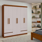Guarda Roupa Casal 6 Portas 4 Gavetas Zeus Lopas