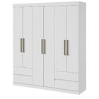 Guarda Roupa Casal 6 Portas 4 Gavetas Zeus Plus Lopas
