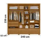 Guarda Roupa Casal 6 Portas 5 Gav 0330 Moval