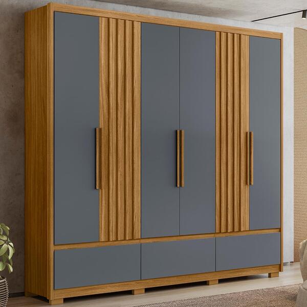 Guarda Roupa Casal 6 Portas 5 Gav 0330 Moval