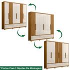 Guarda Roupa Casal 6 Portas 5 Gav 0330 Moval