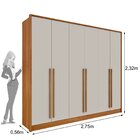 Guarda Roupa Casal 6 Portas 5 Gavetas 275cm Ariel Yescasa  Ci