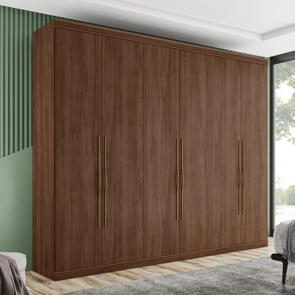 Guarda Roupa Casal 6 Portas 5 Gavetas Arizona Espresso Móveis