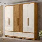 Guarda Roupa Casal 6 Portas 5 Gavetas Com Espelho Amazonas Mo