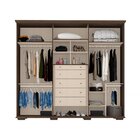 Guarda Roupa Casal 6 Portas 5 Gavetas Everest Max Nogueira