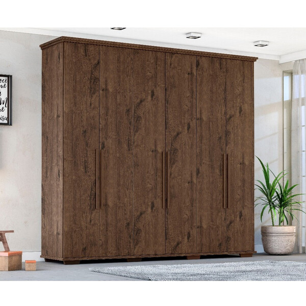 Guarda Roupa Casal 6 Portas 5 Gavetas Everest Max Zanzini