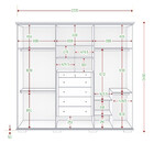Guarda Roupa Casal 6 Portas 5 Gavetas Everest Max Zanzini