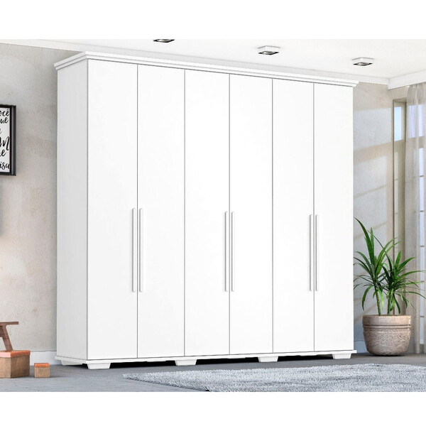 Guarda Roupa Casal 6 Portas 5 Gavetas Everest Max Zanzini