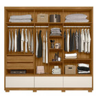 Guarda Roupa Casal 6 Portas 5 Gavetas Flex Amazonas Moval