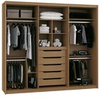 Guarda Roupa Casal 6 Portas 5 Gavetas Murano Plus  Freijó/off