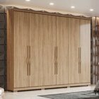 Guarda-roupa Casal 6 Portas 5 Gavetas Titanium Jequitibá/cast