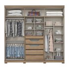 Guarda-roupa Casal 6 Portas 5 Gavetas Titanium Jequitibá/cast