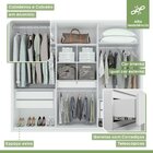 Guarda-roupa Casal 6 Portas 5 Gavetas Únique Branco