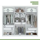 Guarda-roupa Casal 6 Portas 5 Gavetas Únique Branco