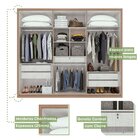Guarda-roupa Casal 6 Portas 5 Gavetas Únique Carvalho Naturale