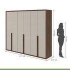 Guarda-roupa Casal 6 Portas 5 Gavetas Únique Imbuia Naturale/