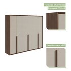 Guarda-roupa Casal 6 Portas 5 Gavetas Únique Imbuia Naturale/