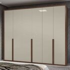 Guarda-roupa Casal 6 Portas 5 Gavetas Únique Imbuia Naturale/
