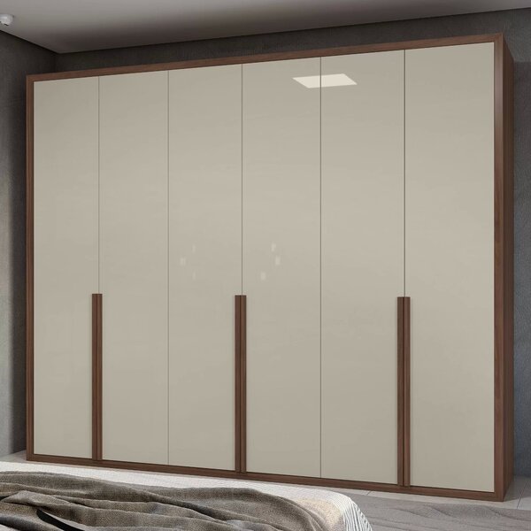 Guarda-roupa Casal 6 Portas 5 Gavetas Únique Imbuia Naturale/
