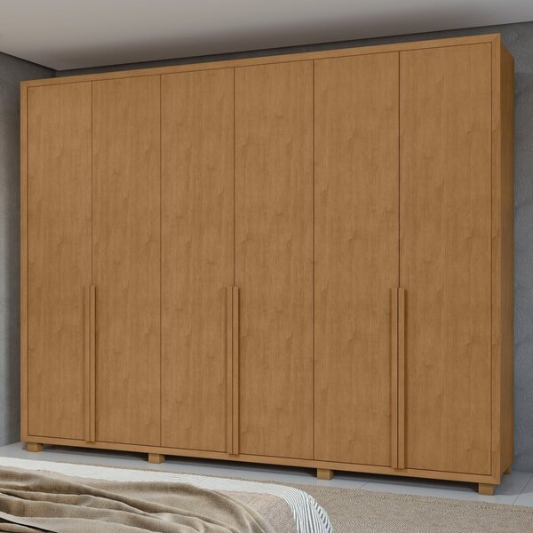 Guarda Roupa Casal 6 Portas 5 Gavetas Únique Móveis Lopas Amê