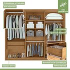 Guarda Roupa Casal 6 Portas 5 Gavetas Únique Móveis Lopas Amê