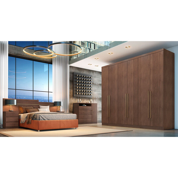 Guarda Roupa Casal 6 Portas 6 Gaveta Bari Novo Horizonte