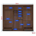 Guarda-roupa Casal 6 Portas 6 Gavetas 100% Mdf Dobradiça Slow