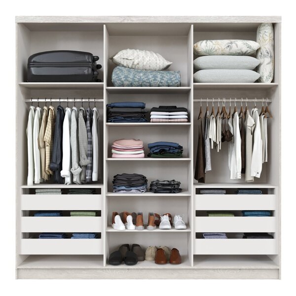 Guarda-roupa Casal 6 Portas 6 Gavetas 100% Mdf Lisboa Teka/connect