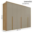 Guarda-roupa Casal 6 Portas 6 Gavetas 100% Mdf Lizz Hannover/