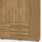 Guarda Roupa Casal 6 Portas 6 Gavetas 223cm Quebec V02 Nature