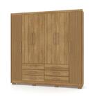 Guarda Roupa Casal 6 Portas 6 Gavetas 223cm Quebec V02 Nature