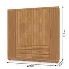 Guarda Roupa Casal 6 Portas 6 Gavetas 223cm Quebec V02 Nature