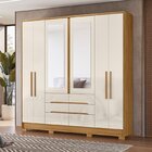 Guarda Roupa Casal 6 Portas 6 Gavetas 2 Espelhos E Pés San Fr