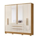 Guarda Roupa Casal 6 Portas 6 Gavetas 2 Espelhos E Pés San Fr