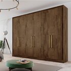 Guarda Roupa Casal 6 Portas 6 Gavetas  Braúna
