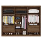 Guarda Roupa Casal 6 Portas 6 Gavetas  Braúna