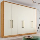 Guarda Roupa Casal 6 Portas 6 Gavetas  Peroba/off White