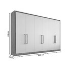 Guarda Roupa Casal 6 Portas 6 Gavetas  Peroba/off White