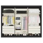 Guarda Roupa Casal 6 Portas 6 Gavetas  Preto/off White