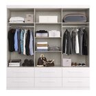 Guarda-roupa Casal 6 Portas 6 Gavetas Aspen Com Espelho Branc