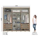 Guarda Roupa Casal 6 Portas 6 Gavetas Atalaia  Jequitibá Bril