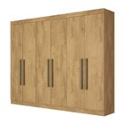 Guarda Roupa Casal 6 Portas 6 Gavetas Bergone  Amêndoa
