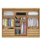 Guarda Roupa Casal 6 Portas 6 Gavetas Bergone  Amêndoa