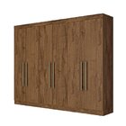 Guarda Roupa Casal 6 Portas 6 Gavetas Bergone  Braúna