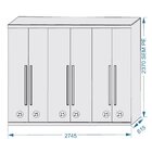 Guarda Roupa Casal 6 Portas 6 Gavetas Bergone  Braúna/off Whi