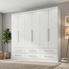 Guarda Roupa Casal 6 Portas 6 Gavetas Branco Maximus Plus Bra