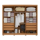 Guarda-roupa Casal 6 Portas 6 Gavetas Canela - Kappesberg