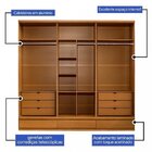 Guarda-roupa Casal 6 Portas 6 Gavetas Classic Josandro Amêndo